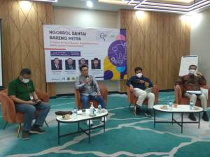 Ngobrol santai bersama Pokja Ekbis Banten, di salah satu hotel di Kota Serang