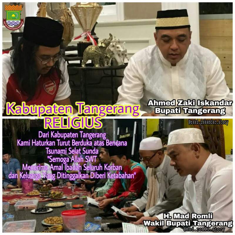 Rayakan Tahun Baru, Bupati dan Wakil Bupati Tangerang Kompak Gelar Zikiran