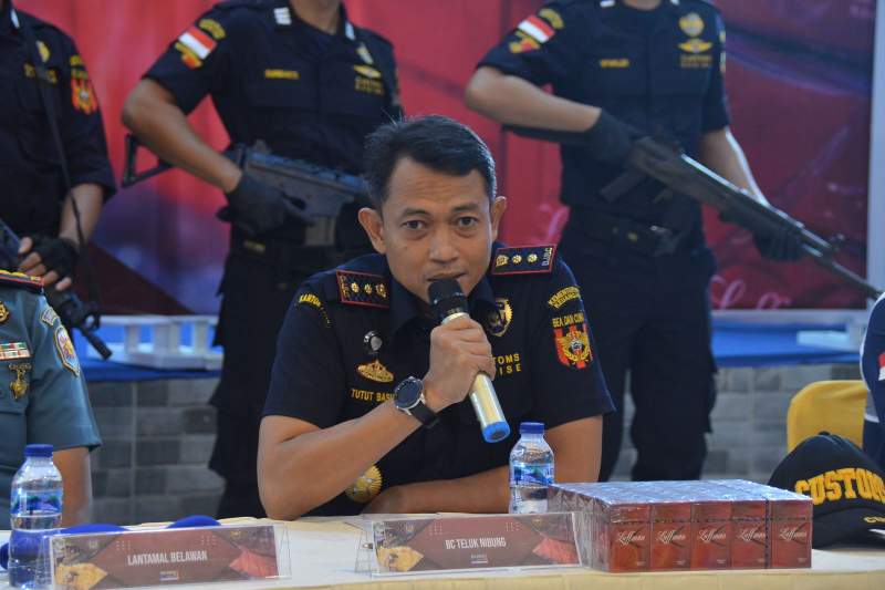 Bea Cukai Teluk Nibung Tindak tegas Ballpres dan Rokok Ilegal