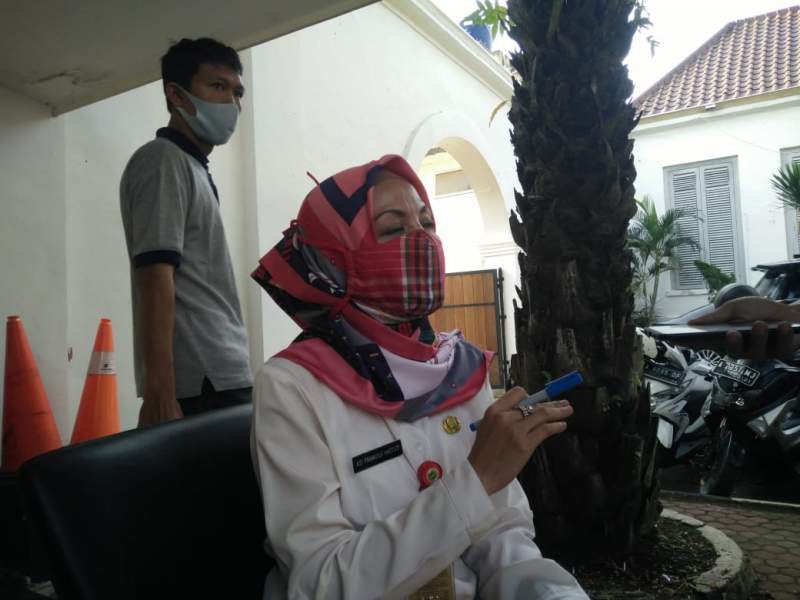Kepala Dinas Kesehatan (Dinkes) Provinsi Banten Ati Pramudji Hastuti saat dikomfirmasi di Pendopo Gubernur Lama Alun Alun Kota Serang, Rabu (05/08/2020).