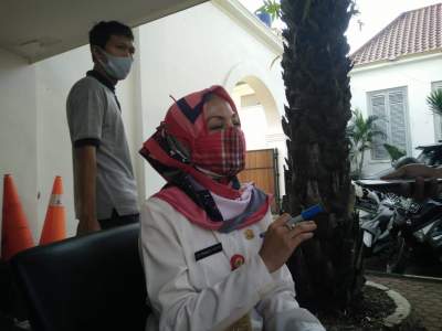 Kepala Dinas Kesehatan (Dinkes) Provinsi Banten Ati Pramudji Hastuti saat dikomfirmasi di Pendopo Gubernur Lama Alun Alun Kota Serang, Rabu (05/08/2020).