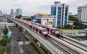 Ilustrasi LRT Jabodebek.