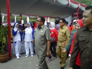 Plt Gubernur Banten Rano Karno saat hadir di acara peringatan Lanjut Usia (Lansia) Tingkat Provinsi Banten tahun 2015, di kantor Dinas Sosial Provinsi Banten, Senin (15/06/15).