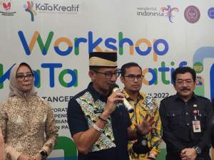 Menparekraf, Sandiaga Uno bersama Wakil Walikota Tangsel, Pilar Saga Ichsan