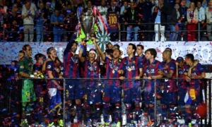 BARCELONA (4-3-3): Ter Stegen; Alves, Pique, Mascherano, Alba; Busquets, Rakitic (Mathieu &rsquo;90), Iniesta (Xavi &rsquo;78); Messi, Neymar, Suarez (Pedro &rsquo;94).