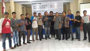 Sosialisasi KPU Lebak dengan media.