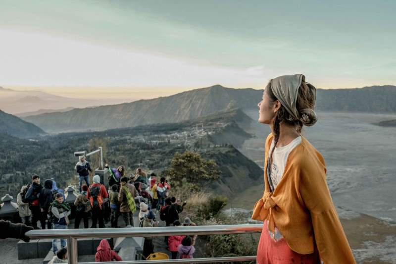 Ilustrasi destinasi pariwisata di Indonesia.