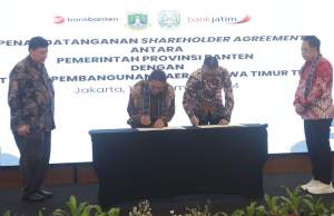 Bank Banten Lakukan Penandatanganan SHA dengan Bank Jatim