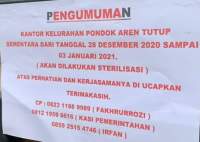 Pegawainya Terpapar Covid-19, Kelurahan Pondok Aren Tutup Sementara Layanan Masyarakat