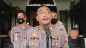 Karoops Polda Banten Kombes Pol Amiluddin Roemtaat saat memberikan keterangan kepada awak media usai Rapat Koordinasi Pengamanan Bersama Mitra Objek Vital di The Royale Krakatau Steel, Kota Cilegon, Selasa (9/11/2021).