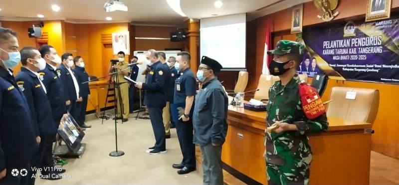 Zaki Lantik Pengurus Karang Taruna Kabupaten Tangerang