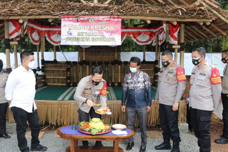 Kapolresta Tangerang Resmikan Taman Kresna dan Program Ketahanan Pangan Satintelkam