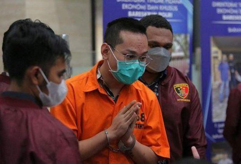 Indra Kenz di Bareskrim Polri. (detik)