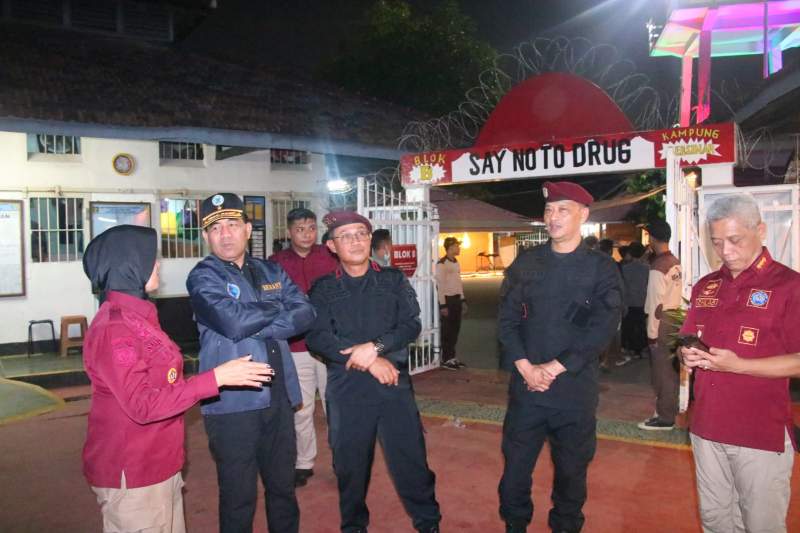 Tingkatkan Pengawasan, Satopspatnal Kanwil Kumham Banten Gelar Sidak Gabungan