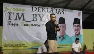 Milenial yang tergabung dalam I'M BYAR Tangsel saat deklarasi dukung Benyamin-Pilar.