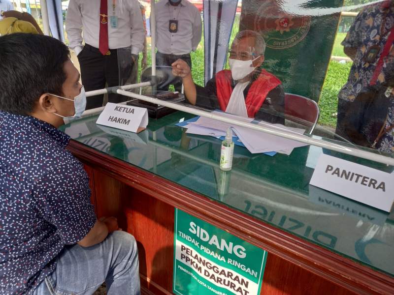 Akhirnya, Sidang Tipiring Diterapkan di Tangsel bagi Pelanggar PPKM Darurat