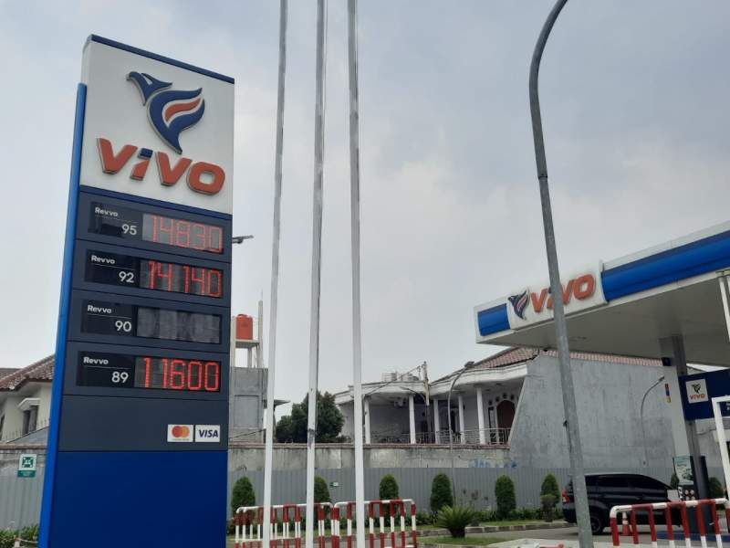 Salah satu SPBU VIVO di Jakarta Timur.